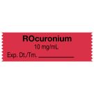 Anesthesia Tape, Rocuronium 10mg/mL, 1-1/2" x 1/2"