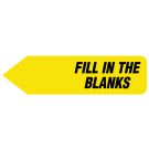 Fill In The Blanks, UniArrow Jr. SpaceSaver Flag, 1-3/16" x 5/16"