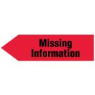 Missing Info, UniArrow SpaceSaver Flag, 2" x 9/16"