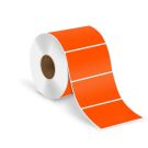 Thermal Transfer Labels, Orange Brite, 4.0" x 3.0"