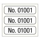 No. 01001-02000, Consecutive Number Label, 1" x 1/4"