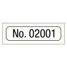 No. 02001-03000, Consecutive Number Label, 1" x 1/4"