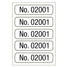 No. 02001-03000, Consecutive Number Label, 1" x 1/4"