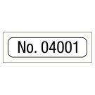 No. 04001-05000, Consecutive Number Label, 1" x 1/4"