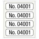 No. 04001-05000, Consecutive Number Label, 1" x 1/4"