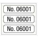 No. 06001-07000, Consecutive Number Label, 1" x 1/4"