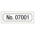 No. 07001-08000, Consecutive Number Label, 1" x 1/4"