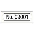 No. 09001-10000, Consecutive Number Label, 1" x 1/4"