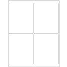Laser Printer Label, 4" x 5", White