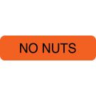 No Nuts, Nutrition Communication Labels, 1-1/4" x 5/16"