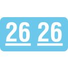 UAL2026 Year Label, 300/Roll, 1" x 1/2"